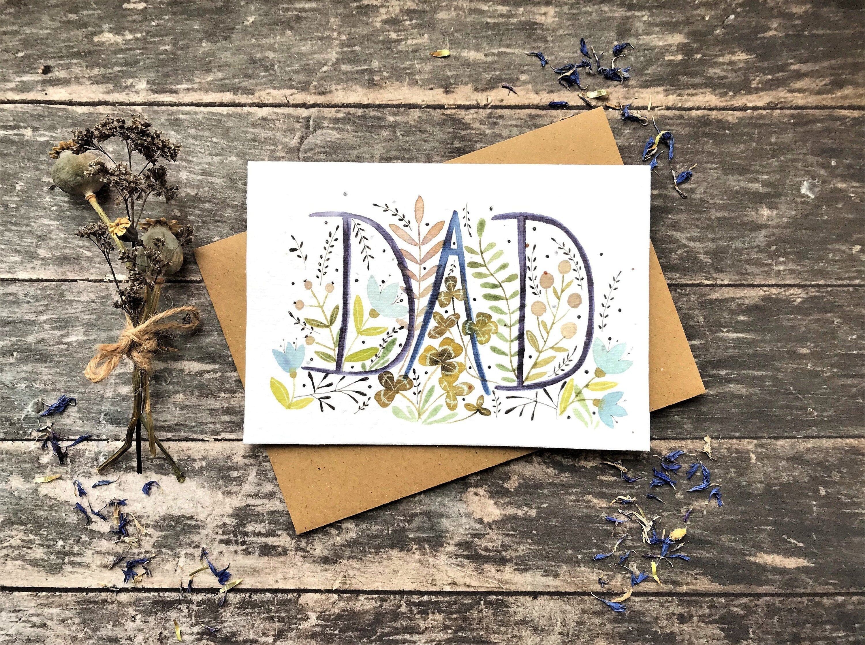 Plantable Seed Paper Dad Card: Eco-Friendly Birthday Card