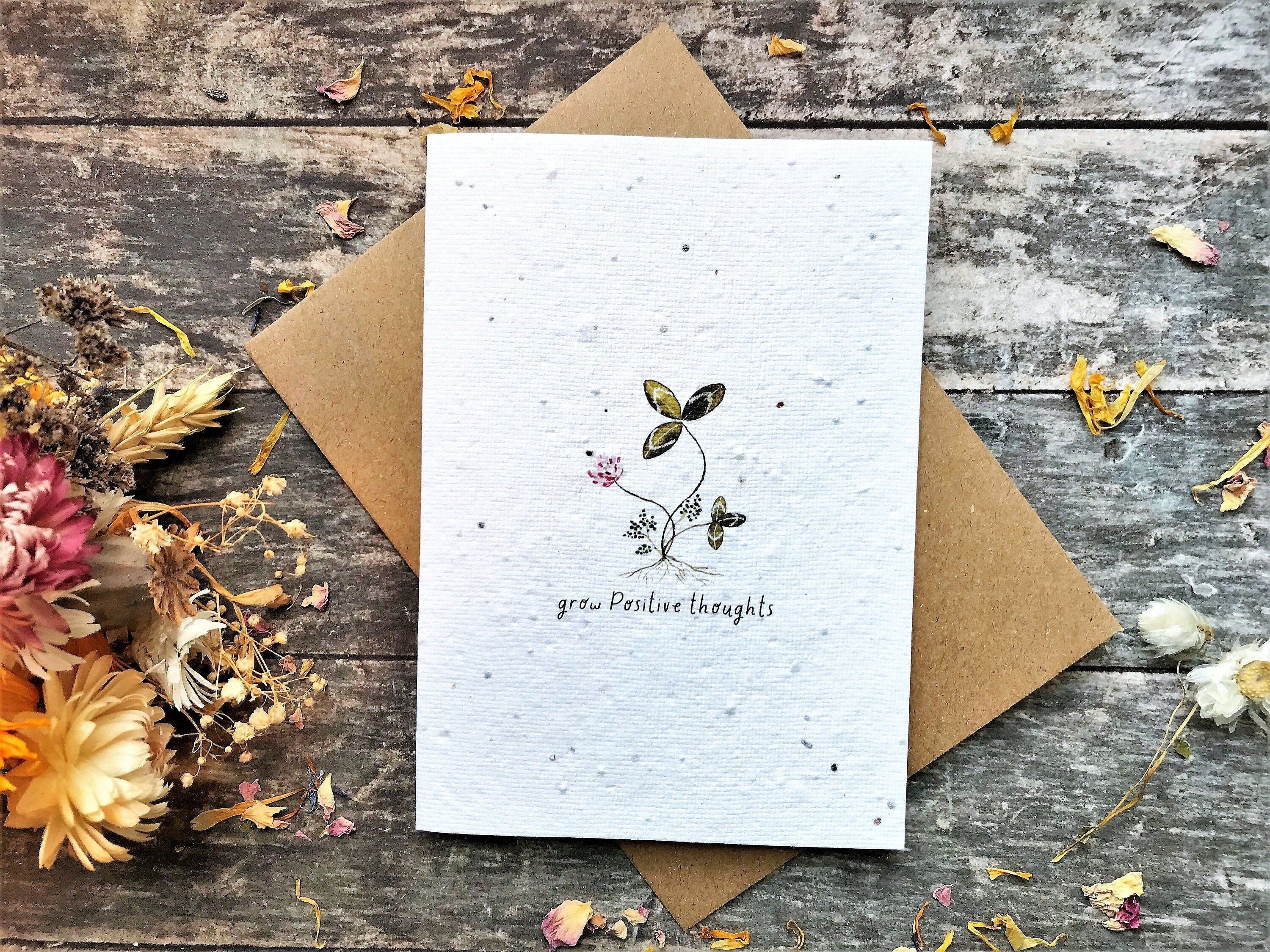 Plantable Seed Paper Card: Watercolour Flower Birthday Card