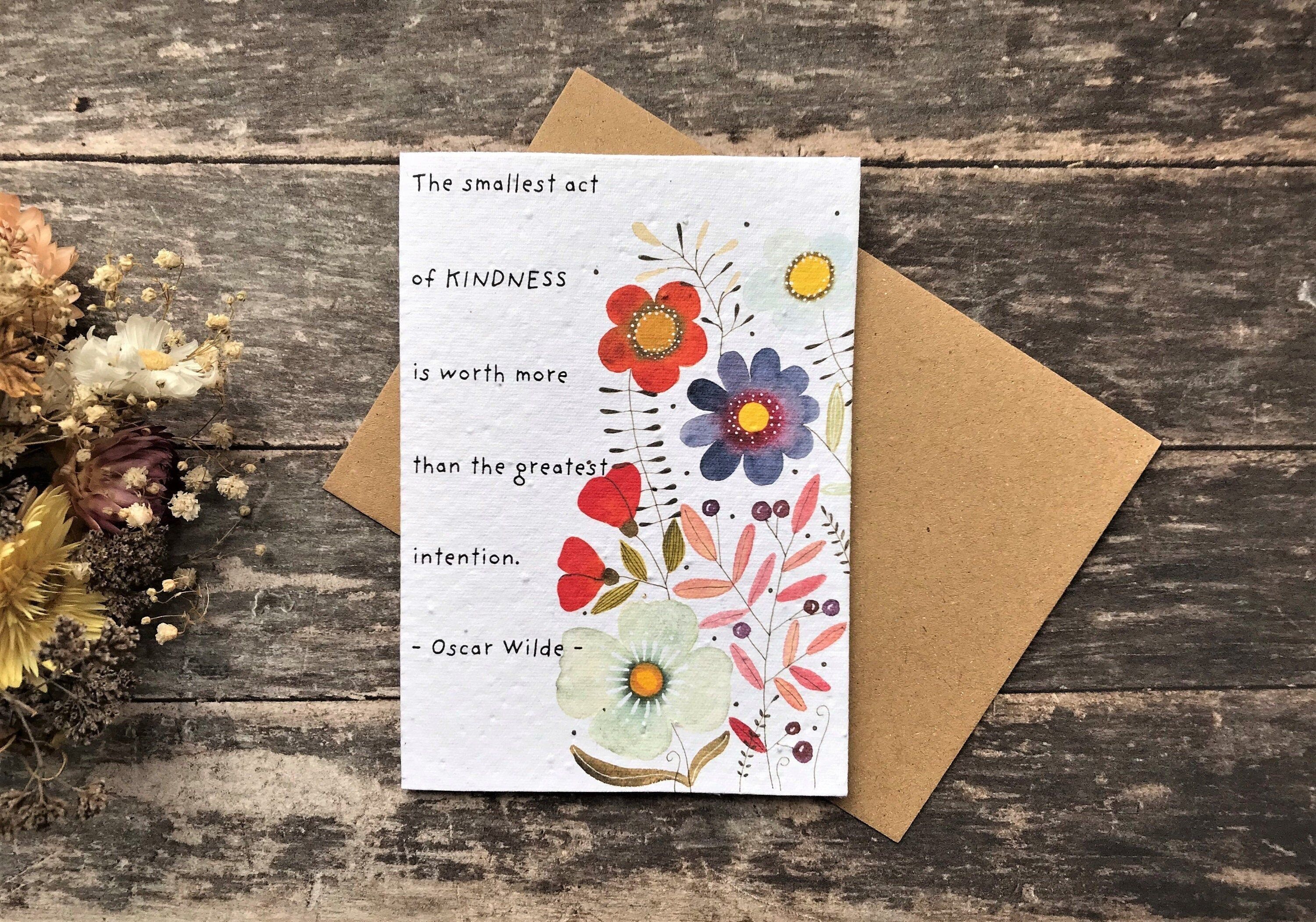 Plantable Seed Paper Birthday Card: Flower Greeting Card