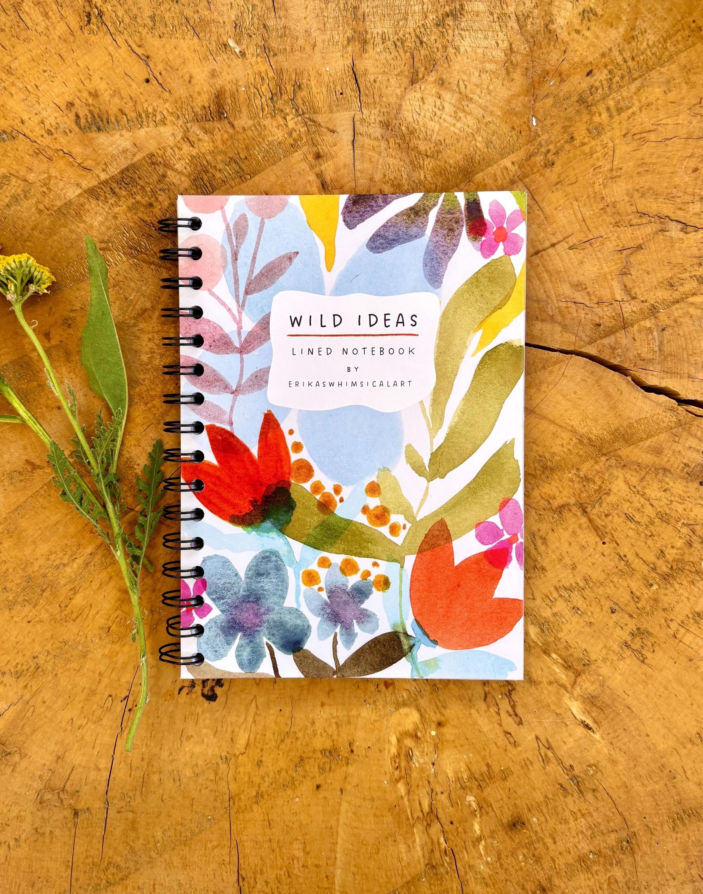 Wild Ideas A5 Handmade Notebook: Floral Illustrated Journal