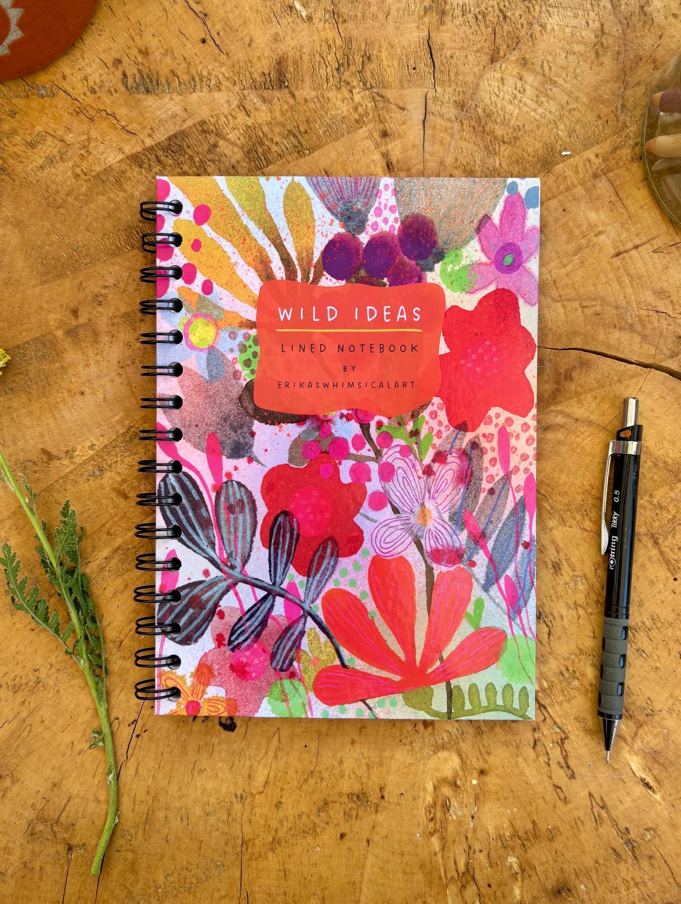 Wild Ideas A5 Handmade Notebook: Floral Illustrated Journal