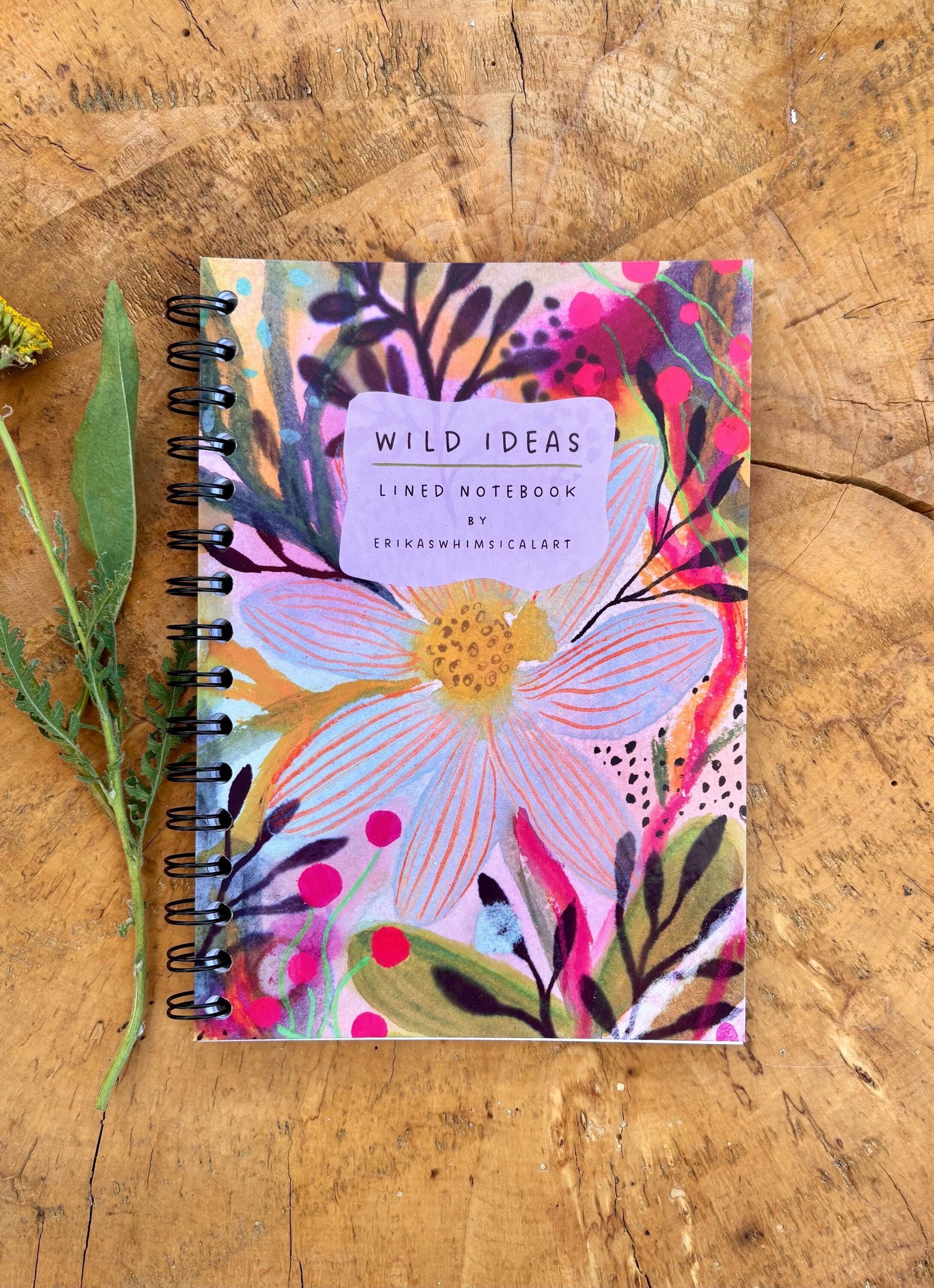 Wild Ideas A5 Handmade Notebook: Floral Illustrated Journal