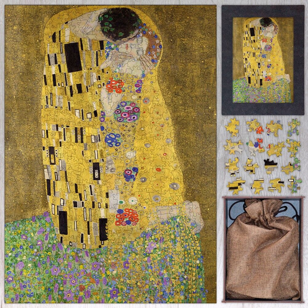 Wooden puzzle for adults - Gustav Klimt's The Kiss