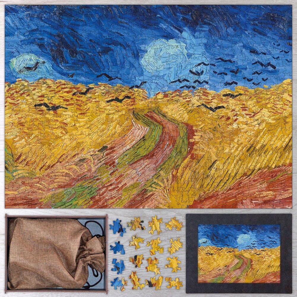 Wooden puzzle for adults - Van Gogh's Wheatfield with Crows