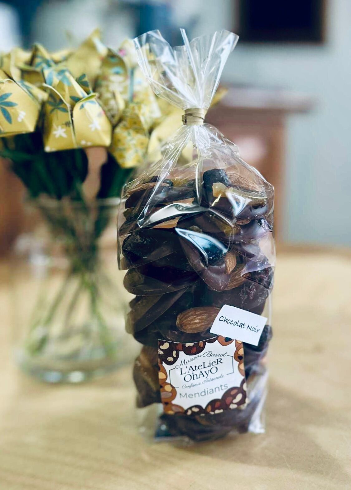 Bag of Mendiants Dark Chocolate 62% – Almonds, Cranberries & Candied Orange 200g