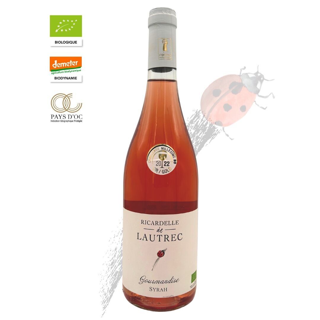 Biodynamic Rosé Wine - Syrah Rosé Gourmandise 2022