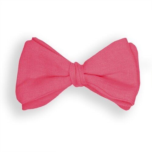 Pajarita de adulto de lino condicional rosa
