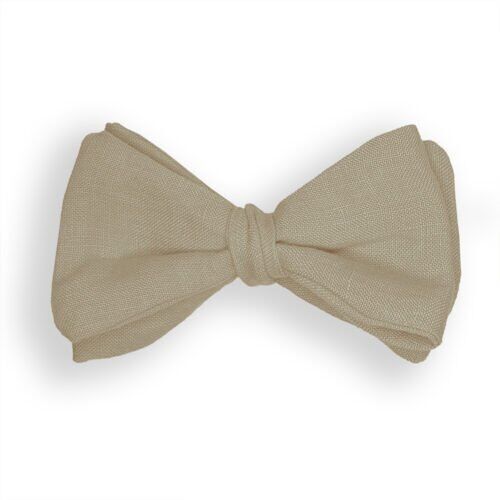 Pajarita de lino natural de moda para adultos
