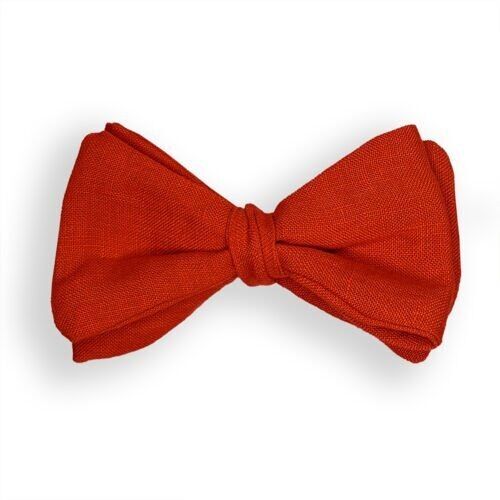 Pajarita de lino para adultos, color óxido