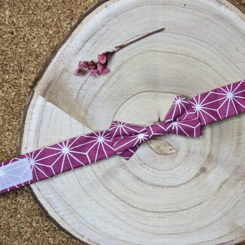 Pajarita infantil de algodón rosa brillante