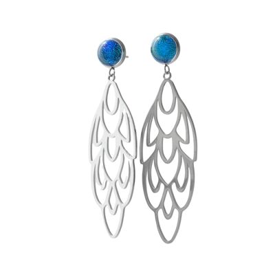 Peacock stud earrings