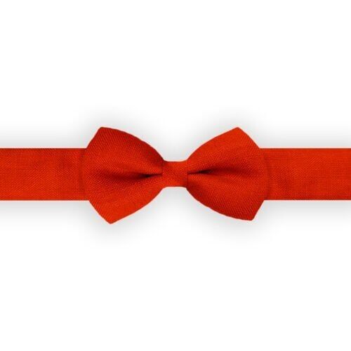 Noeud papillon enfant lin pertinent rouille