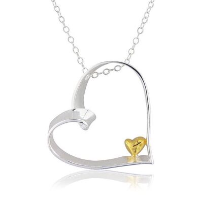 I carry your heart - Gold Pendant and Chain__Roswe Gold Inner Heart