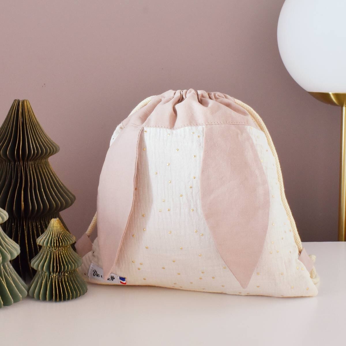 Mochila infantil Rabbit - Gasa color crudo