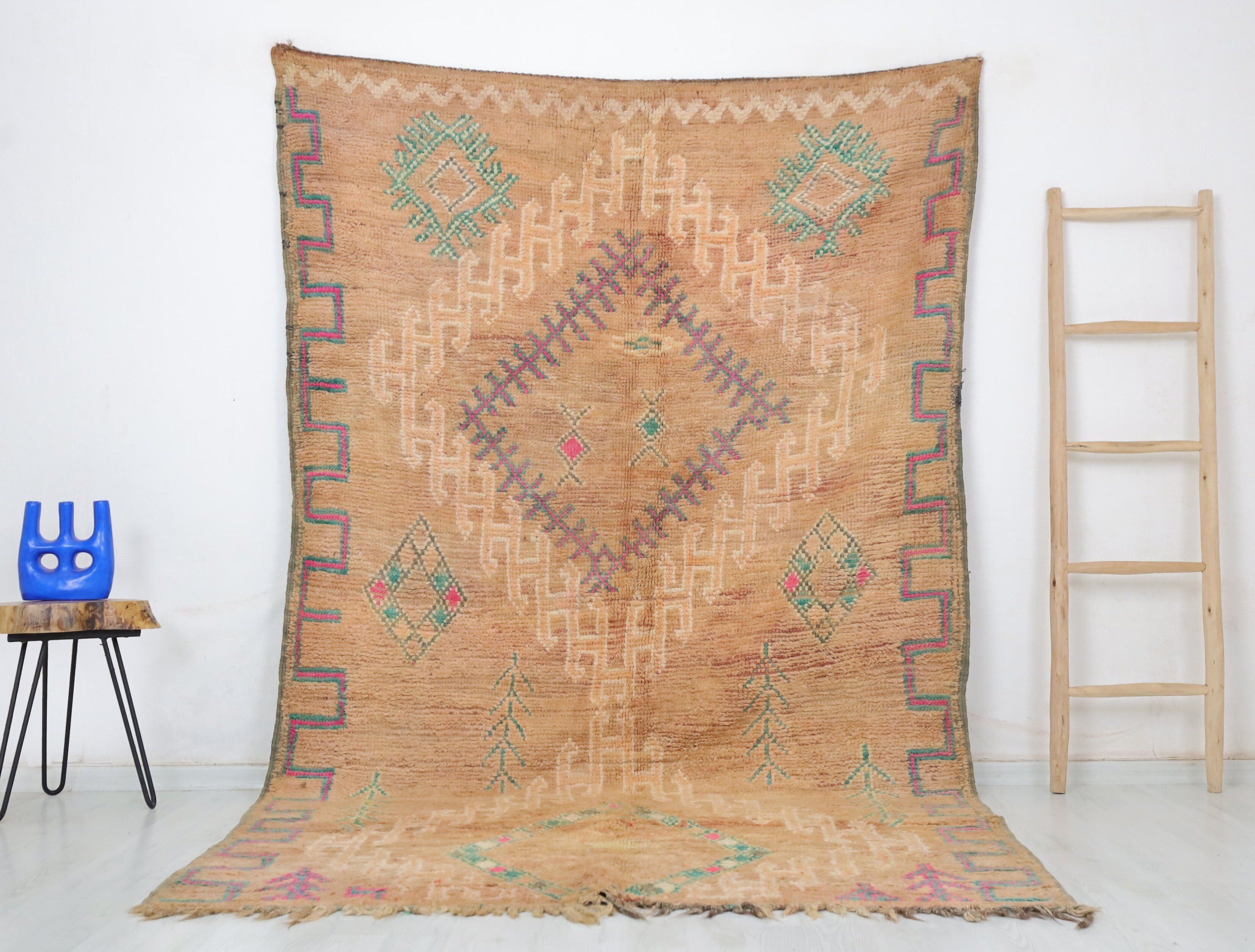 Alfombra marroquí vintage Emmah 194 cm x 291 cm