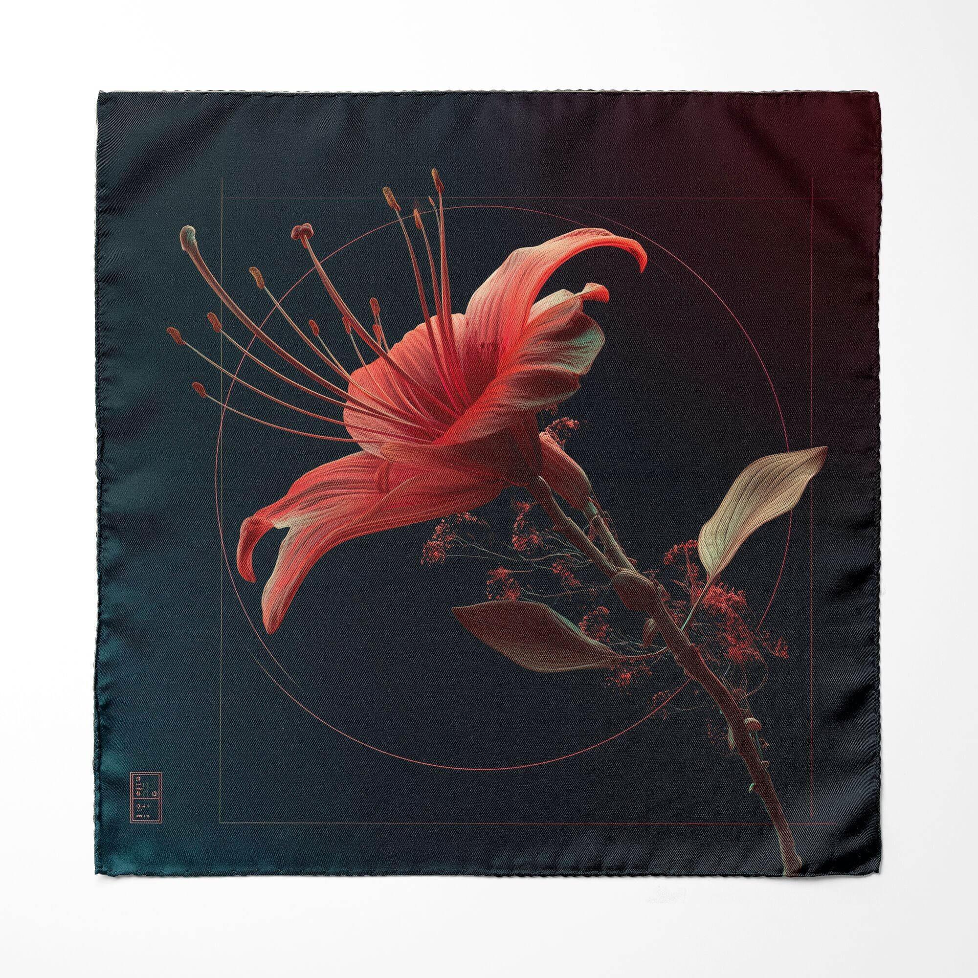 FAZZOLETTO DA TASCHINO IN SETA FLAREBLOOM