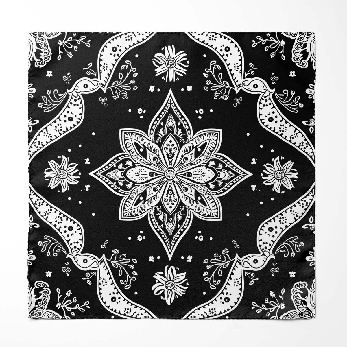 FAZZOLETTO DA TASCHINO IN SETA ASTRATTA BANDANA