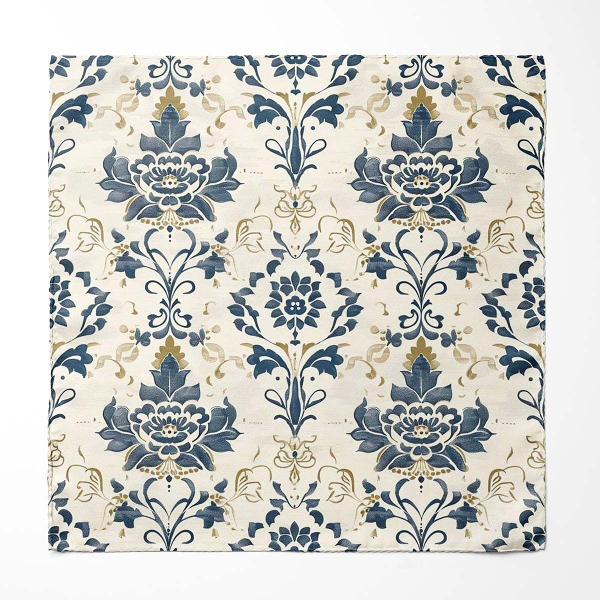FAZZOLETTO DA TASCHINO IN SETA DAMASCATA VINTAGE