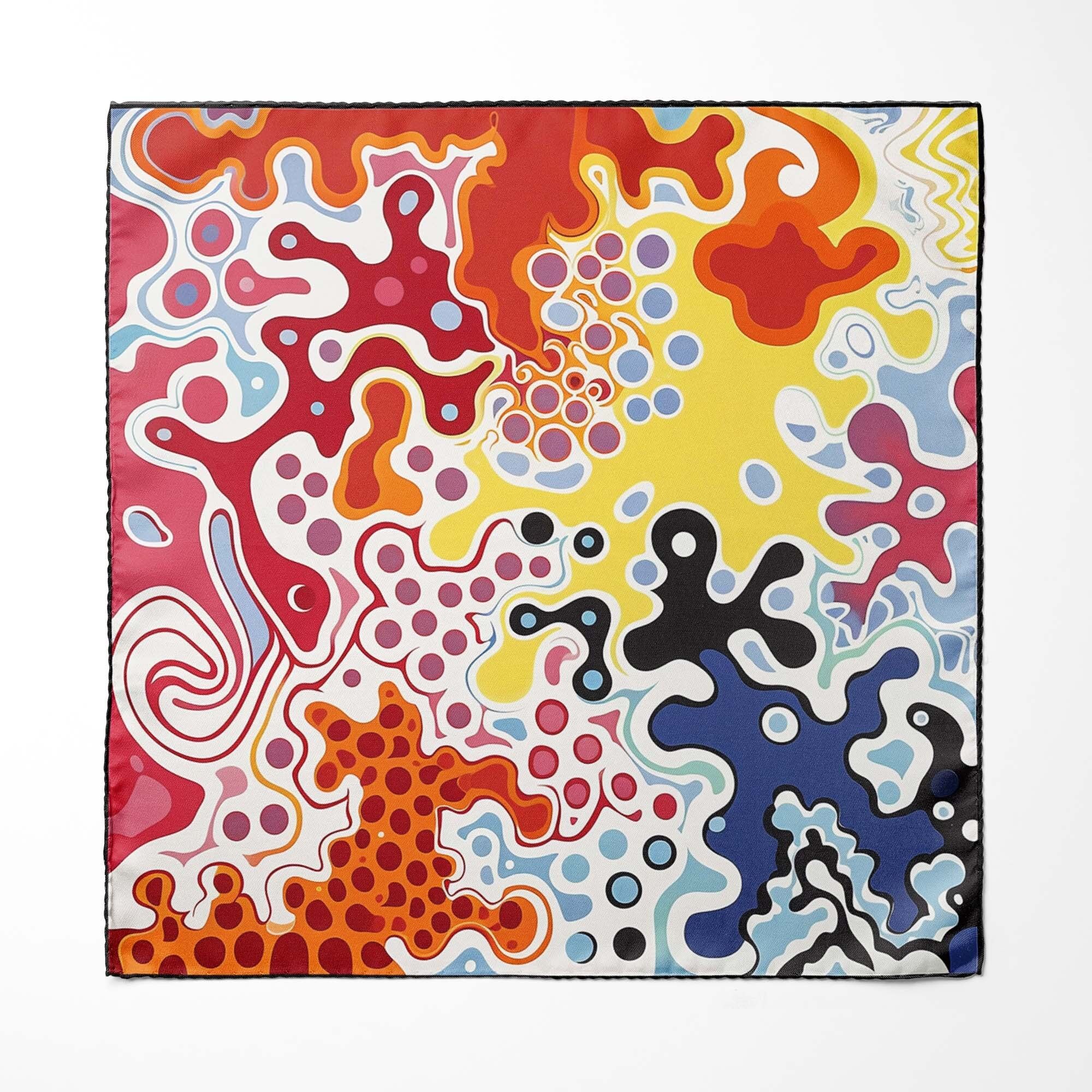 FAZZOLETTO DA TASCHINO IN SETA ASTRATTO