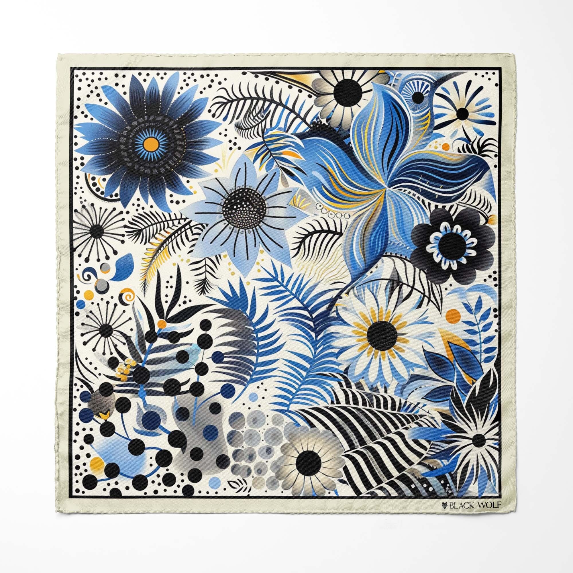 FAZZOLETTO DA TASCHINO IN SETA ASTRATTO AUTUNNALE