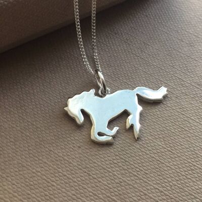 Equestrian Galloping Horse Necklace