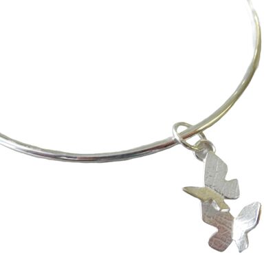 Flutterby Charm Bangle__6.8cms internal diameter (large adult)