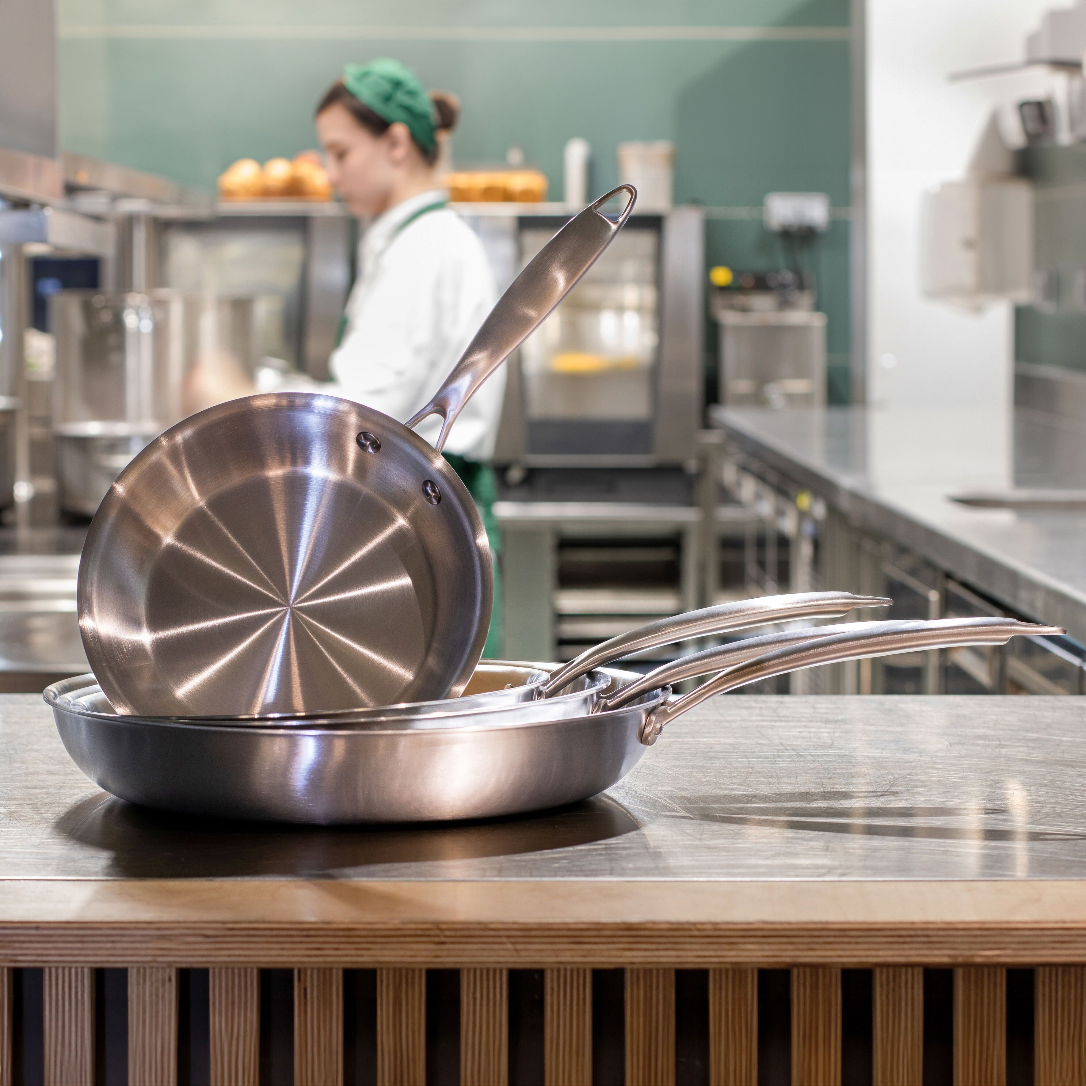 Triply Bratpfanne aus Edelstahl, 20 cm, hergestellt in Frankreich