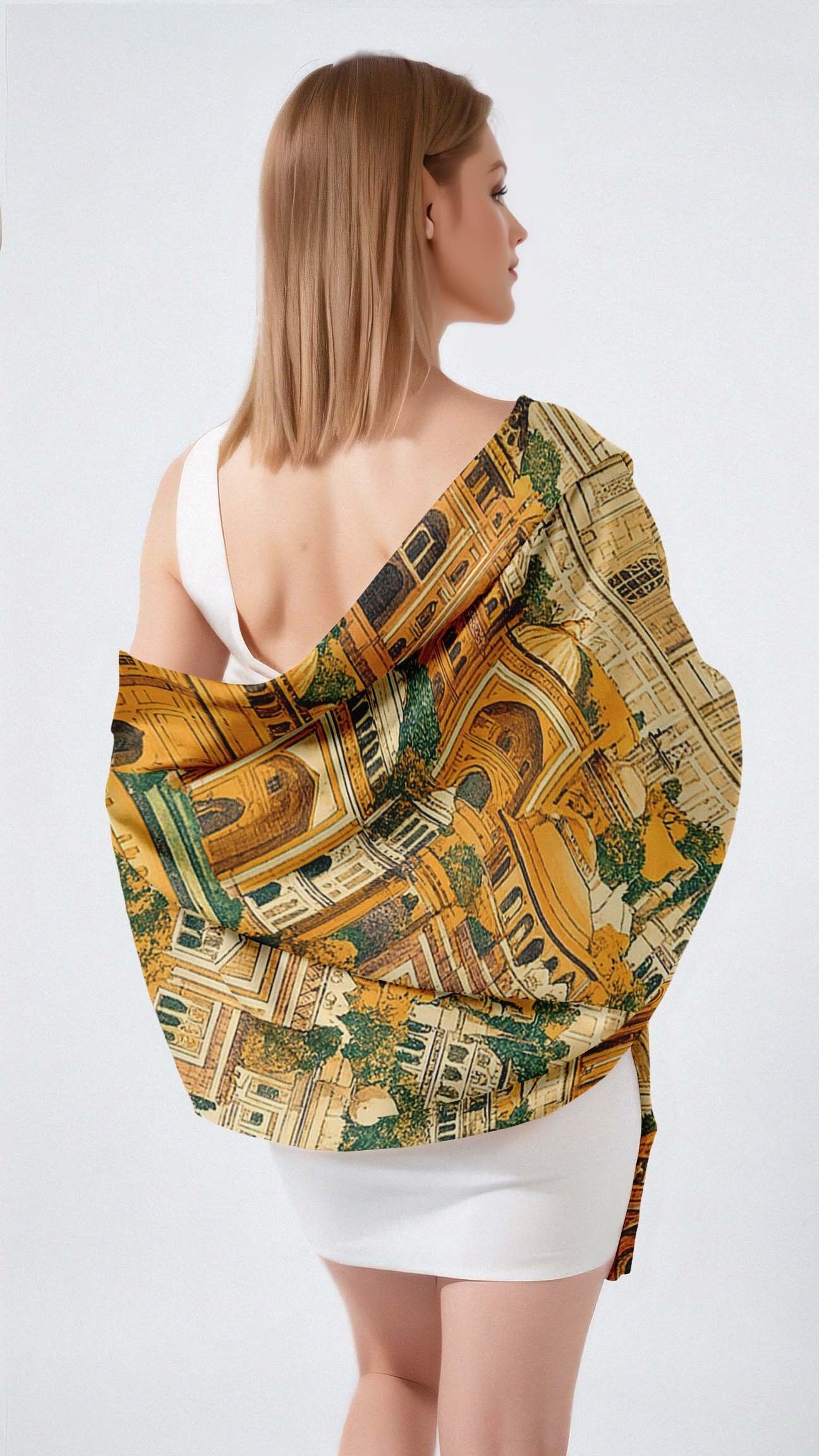 SCIARPA LUNGA DA DONNA IN SETA MUGHALIN