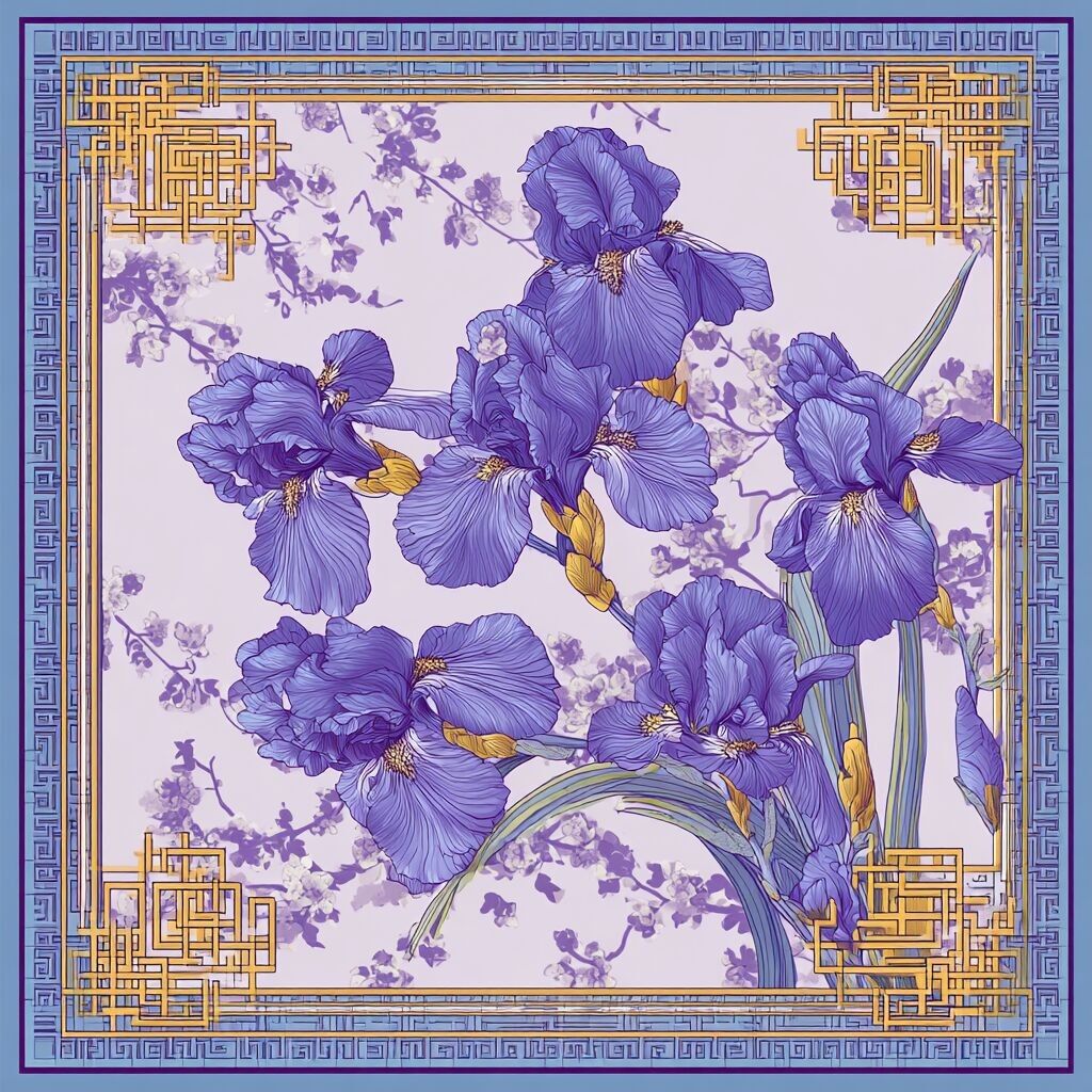 SCIARPA LUNGA DA DONNA IN SETA IRIS