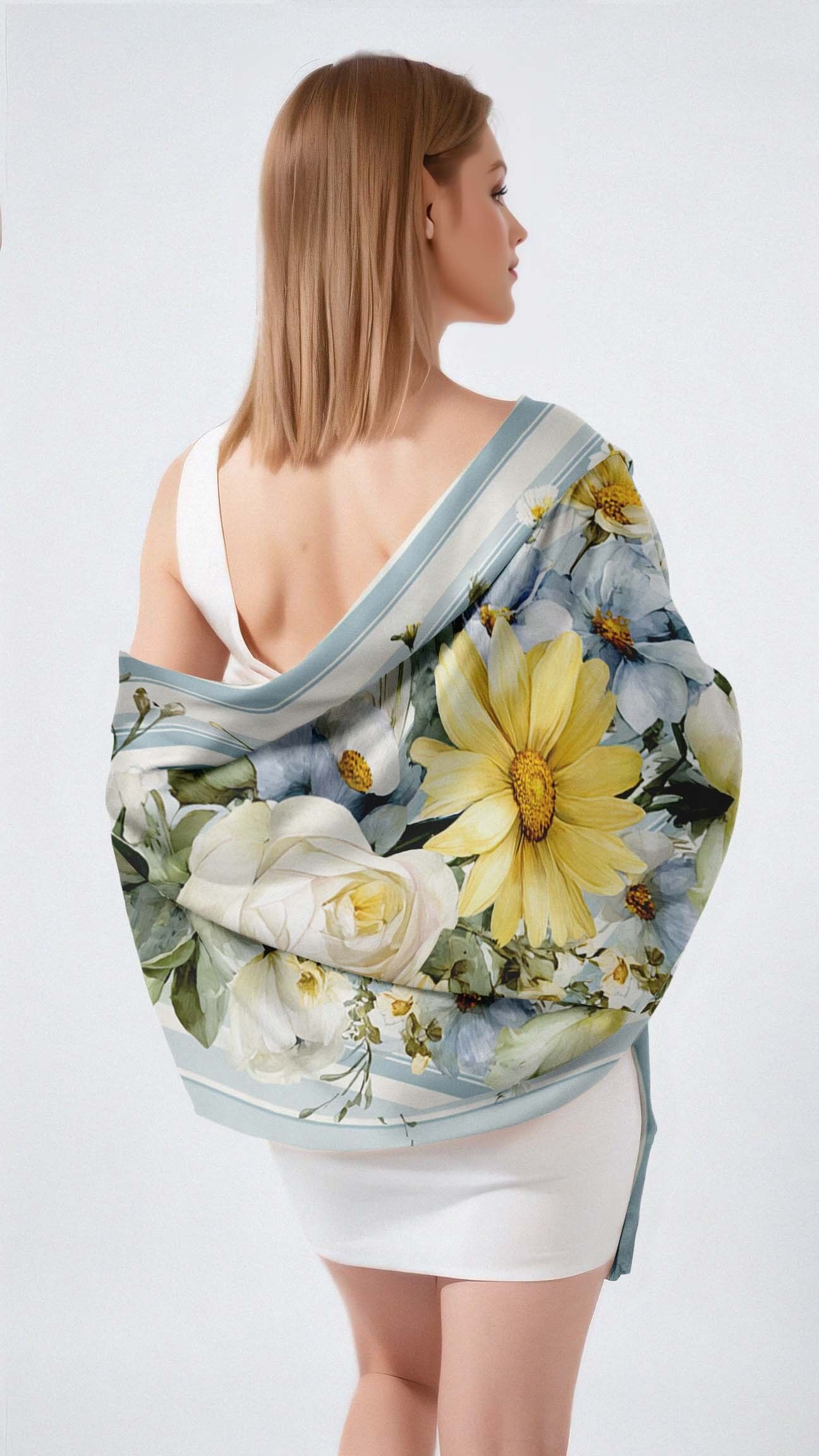 SCIARPA LUNGA DA DONNA IN SETA ELEGANZA ASTRATTA