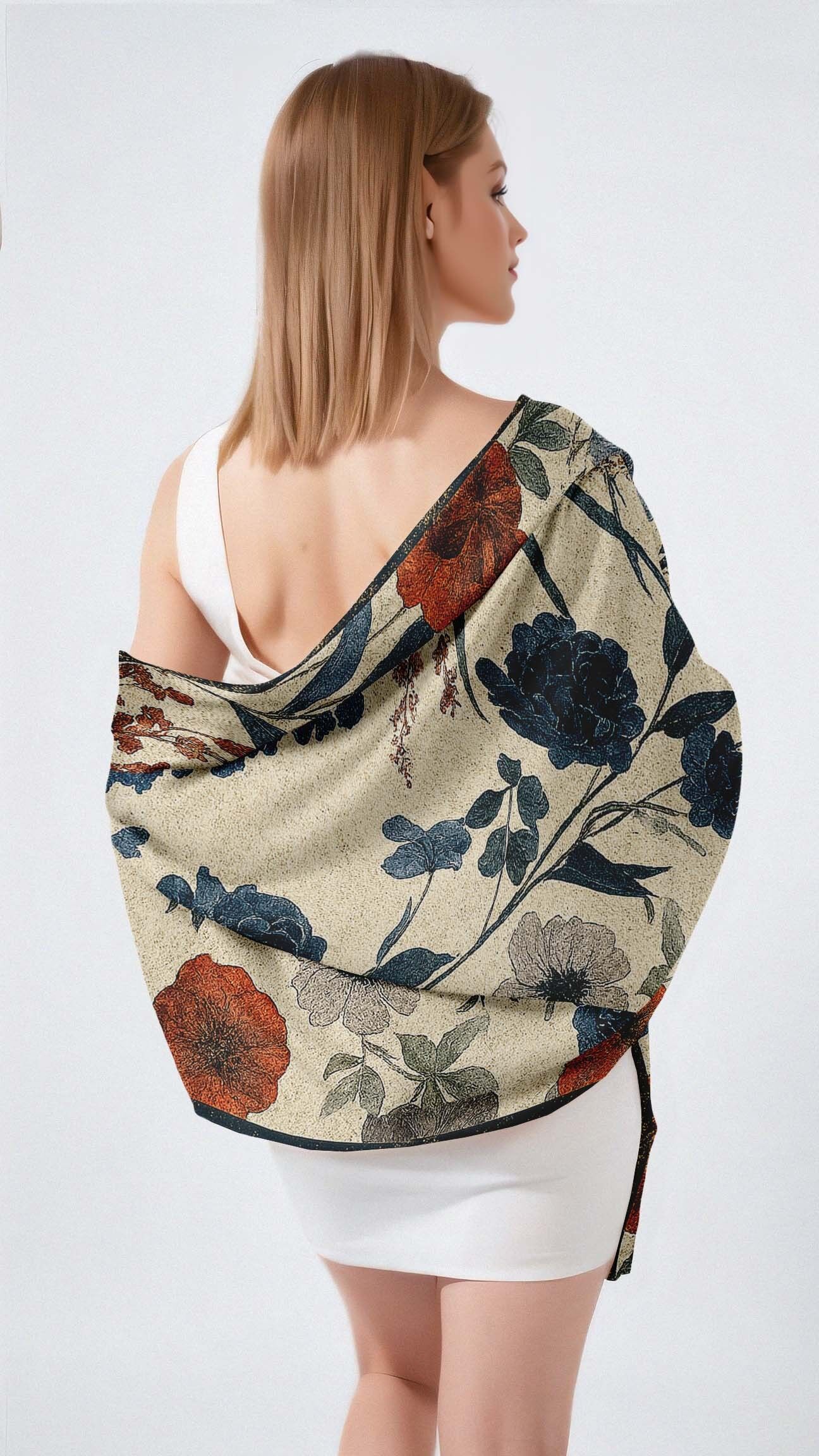 UNA SCIARPA LUNGA DA DONNA IN SETA MANDALA VIBRANTE