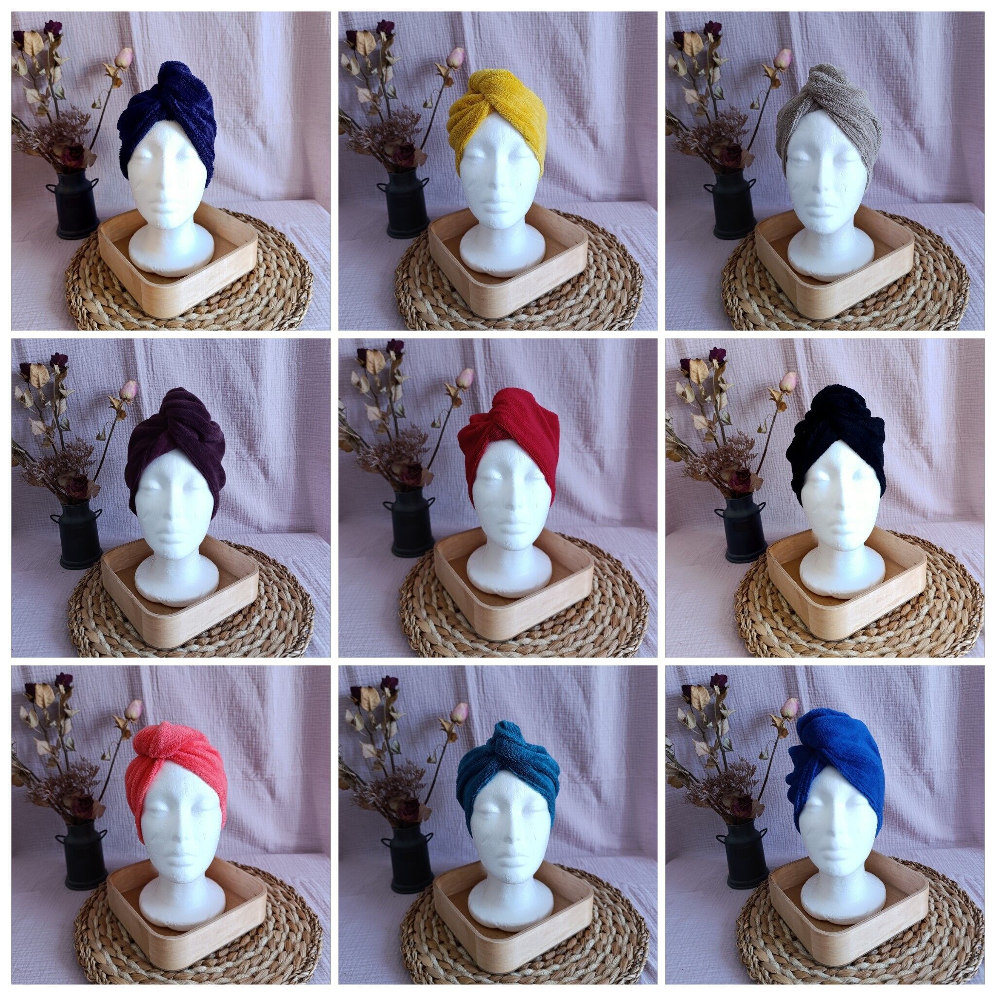 Serviette Cheveux / Microfibre Cheveux / Turban Cheveux