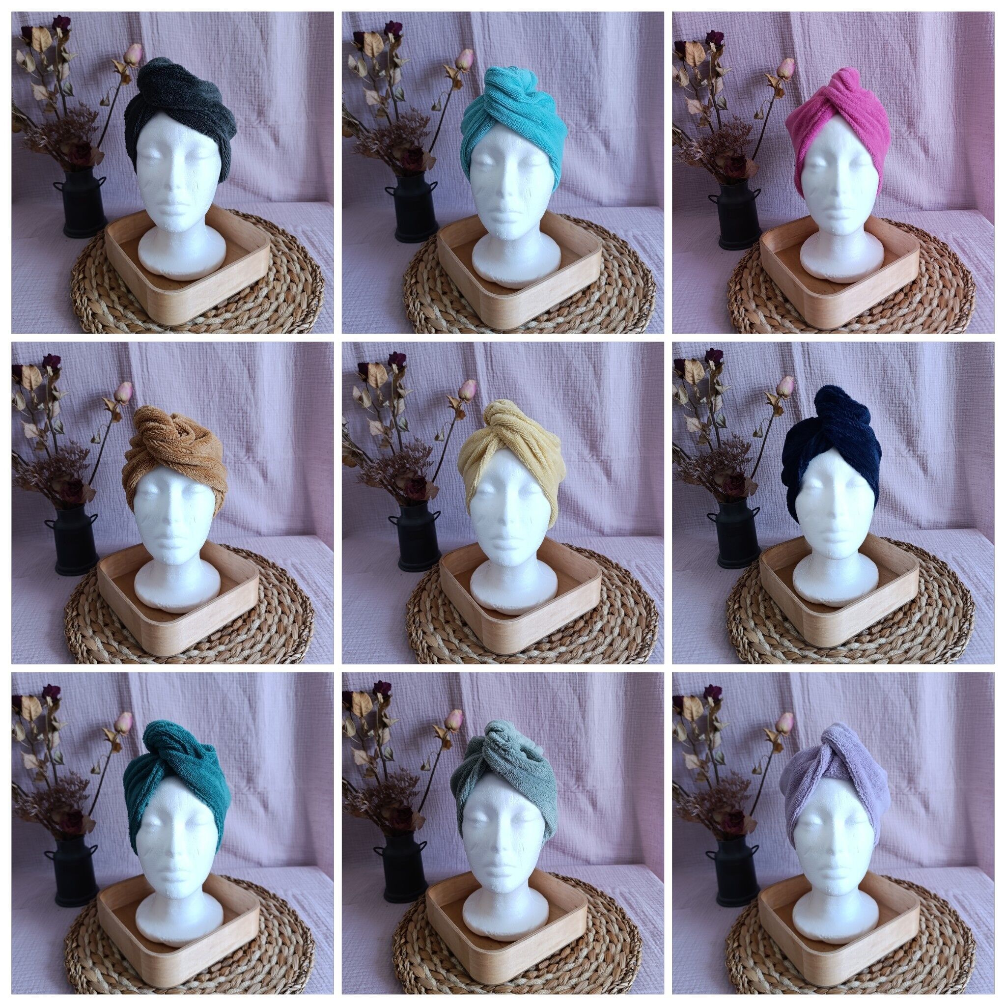 Serviette Cheveux / Microfibre Cheveux / Turban Cheveux