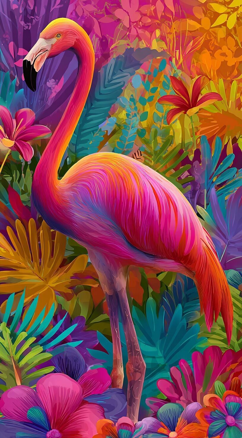 Bufanda de cuello con flamencos