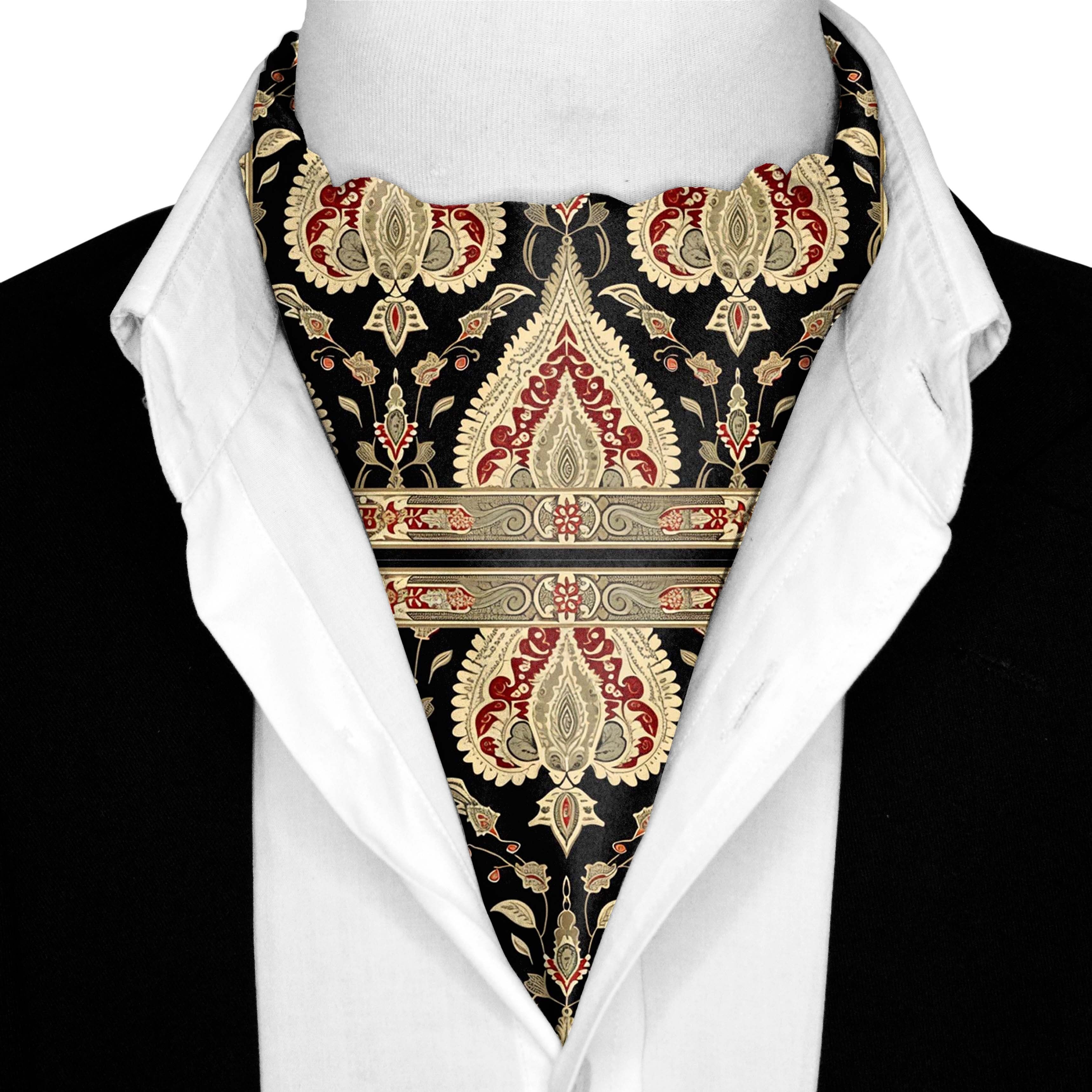 IKAT ETHNISCHE SEIDE ASCOT PREMIUM KOLLEKTION