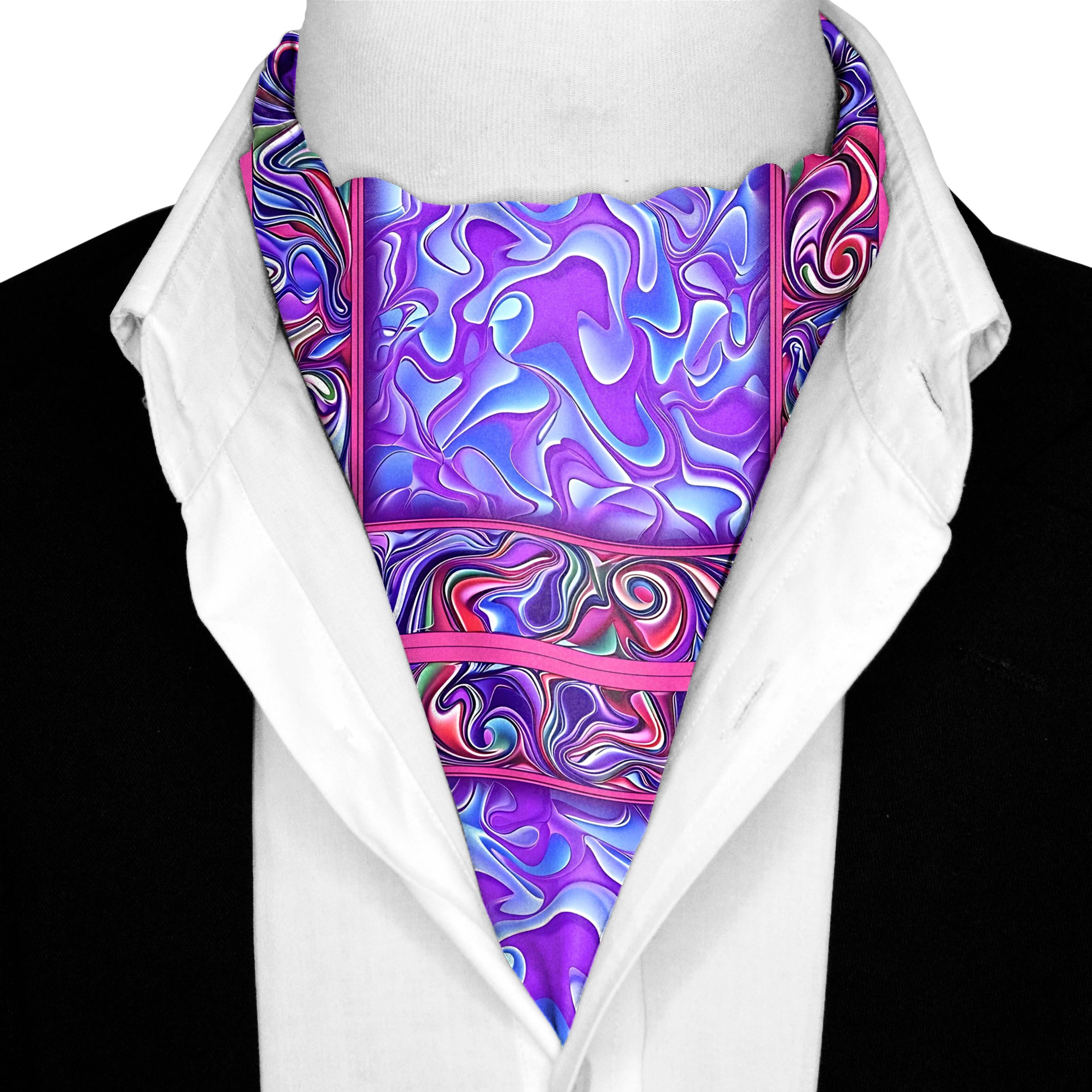 HALLOGRAPHIC IN NEON SILK ASCOT PREMIUM COLLECTION