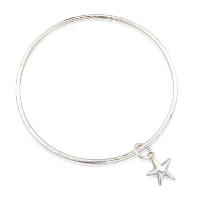 Star Charm Bangle__Large Adult Size - 6.8 cms Internal Diameter