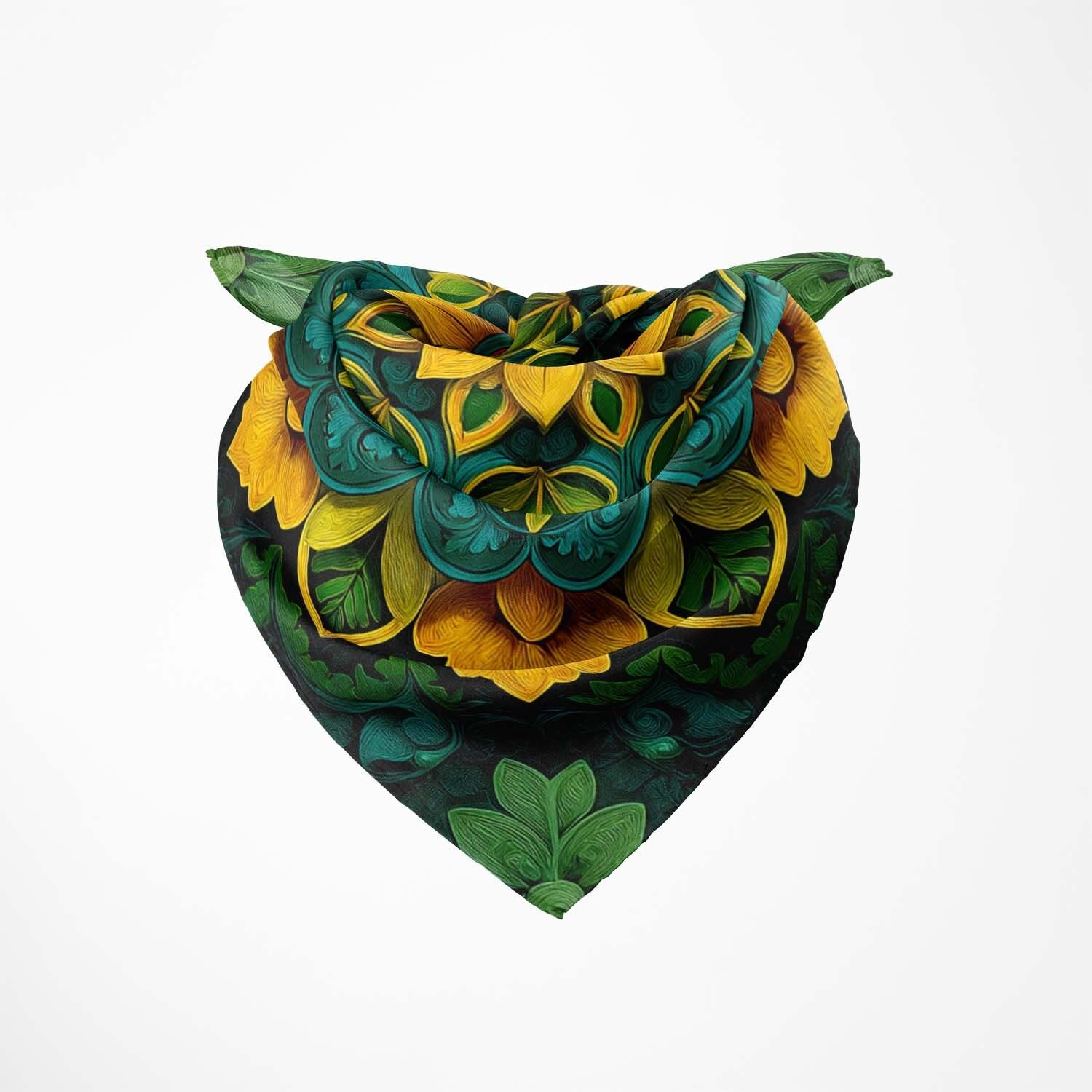 EIN LEBHAFTES MANDALA-SEIDENBANDANA