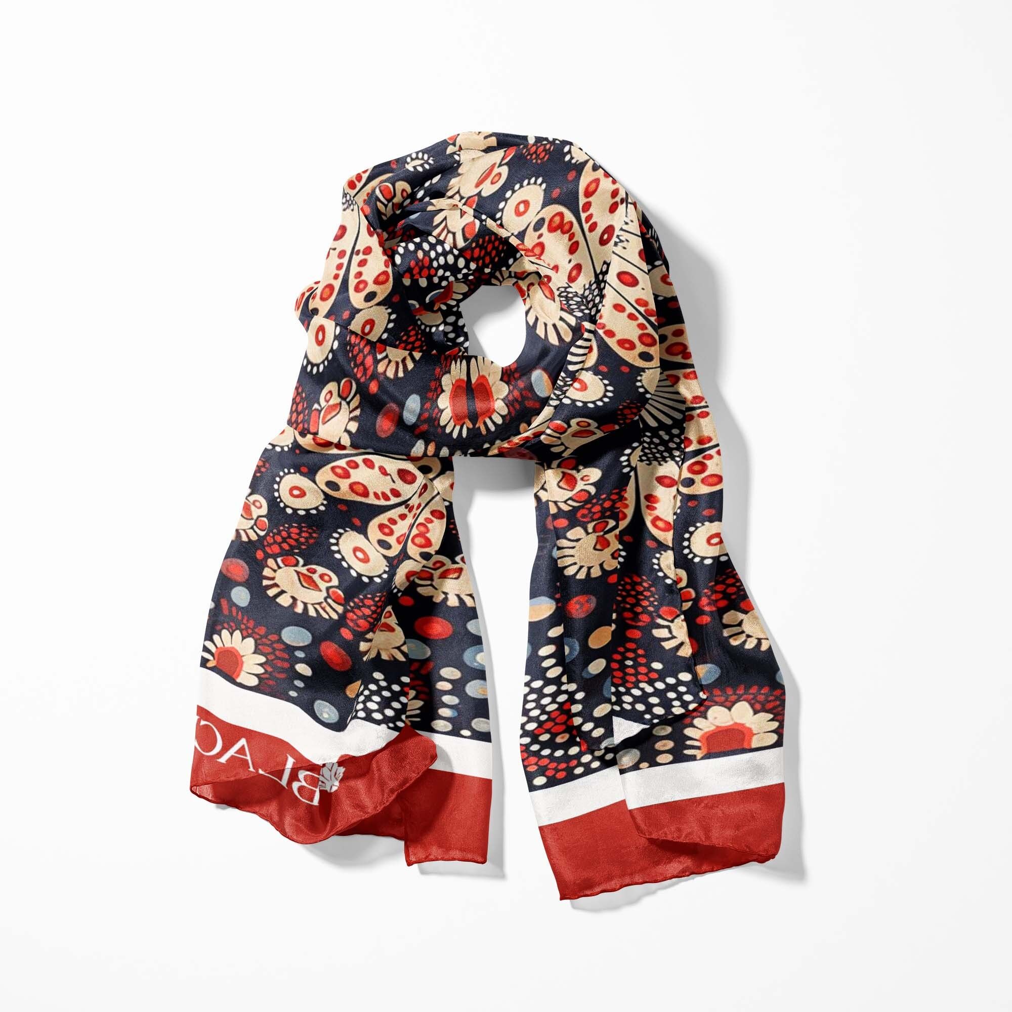 SCIARPA DA UOMO CON DISEGNO MANDALA - COLLEZIONE PREMIUM