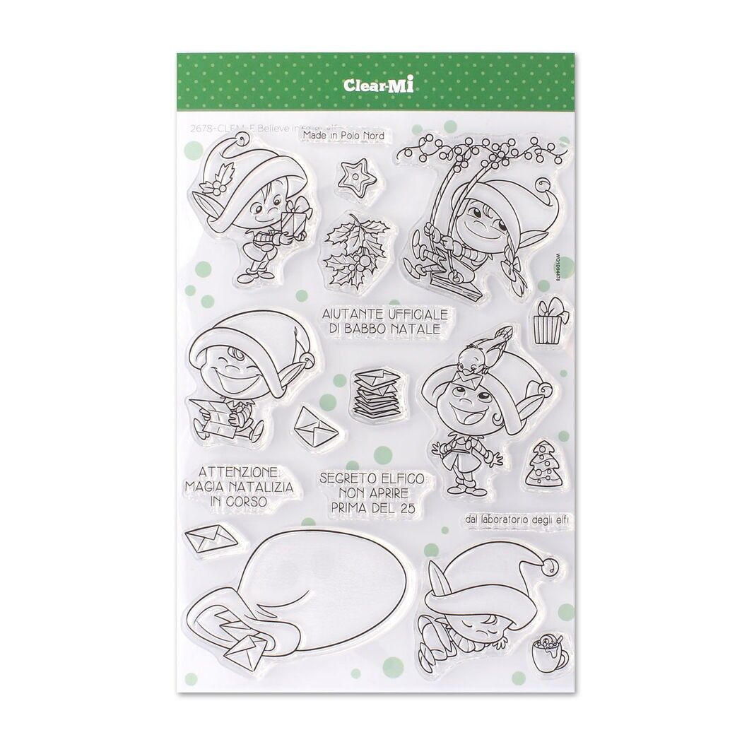 Timbri in polimero trasparente Believe in your Elf