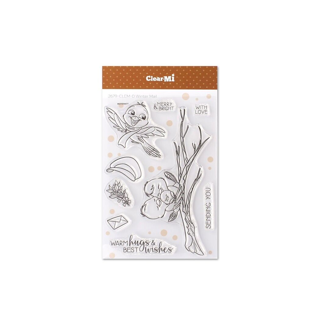 Timbri in polimero trasparente Winter mail
