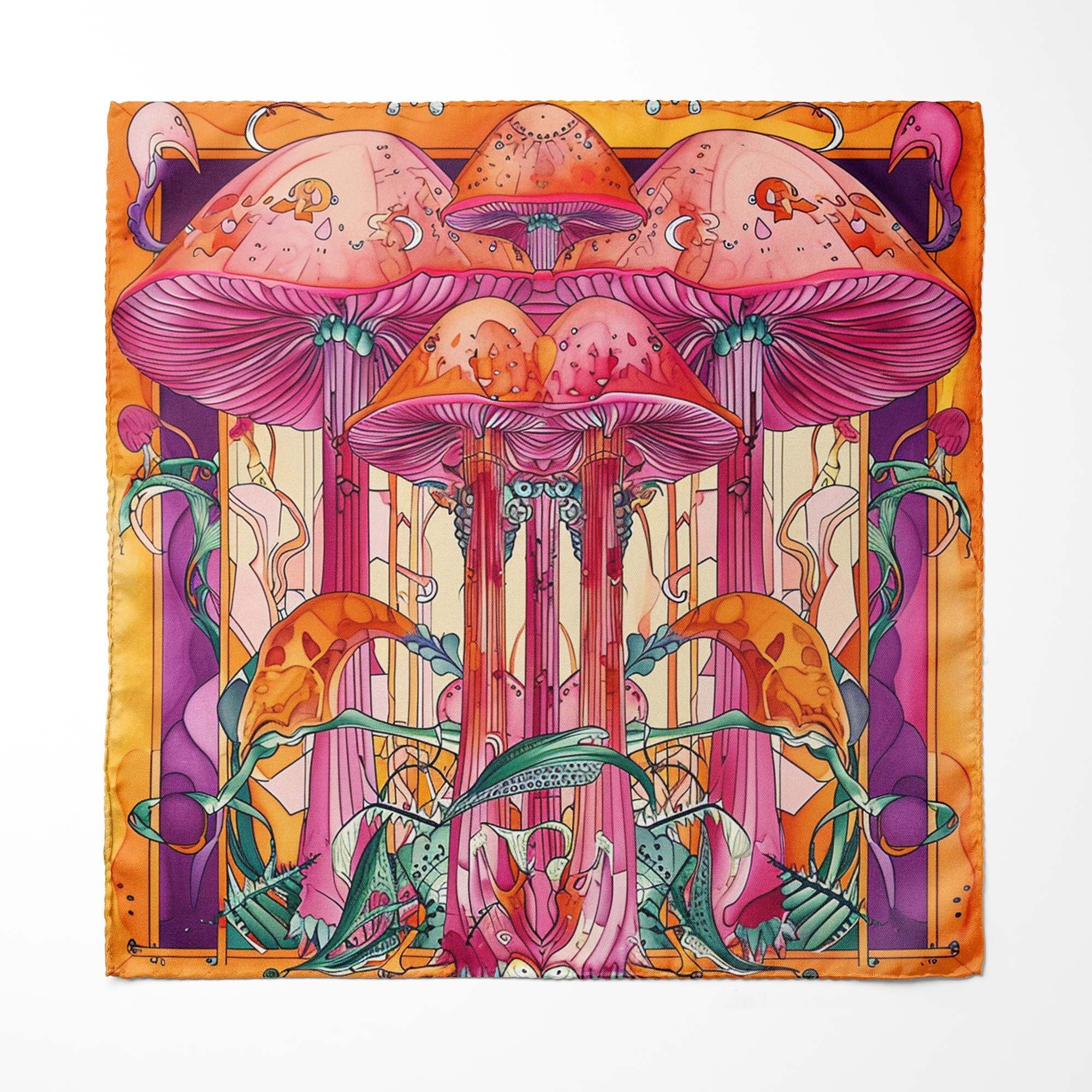 Einstecktuch aus Seide mit Pilzkopf