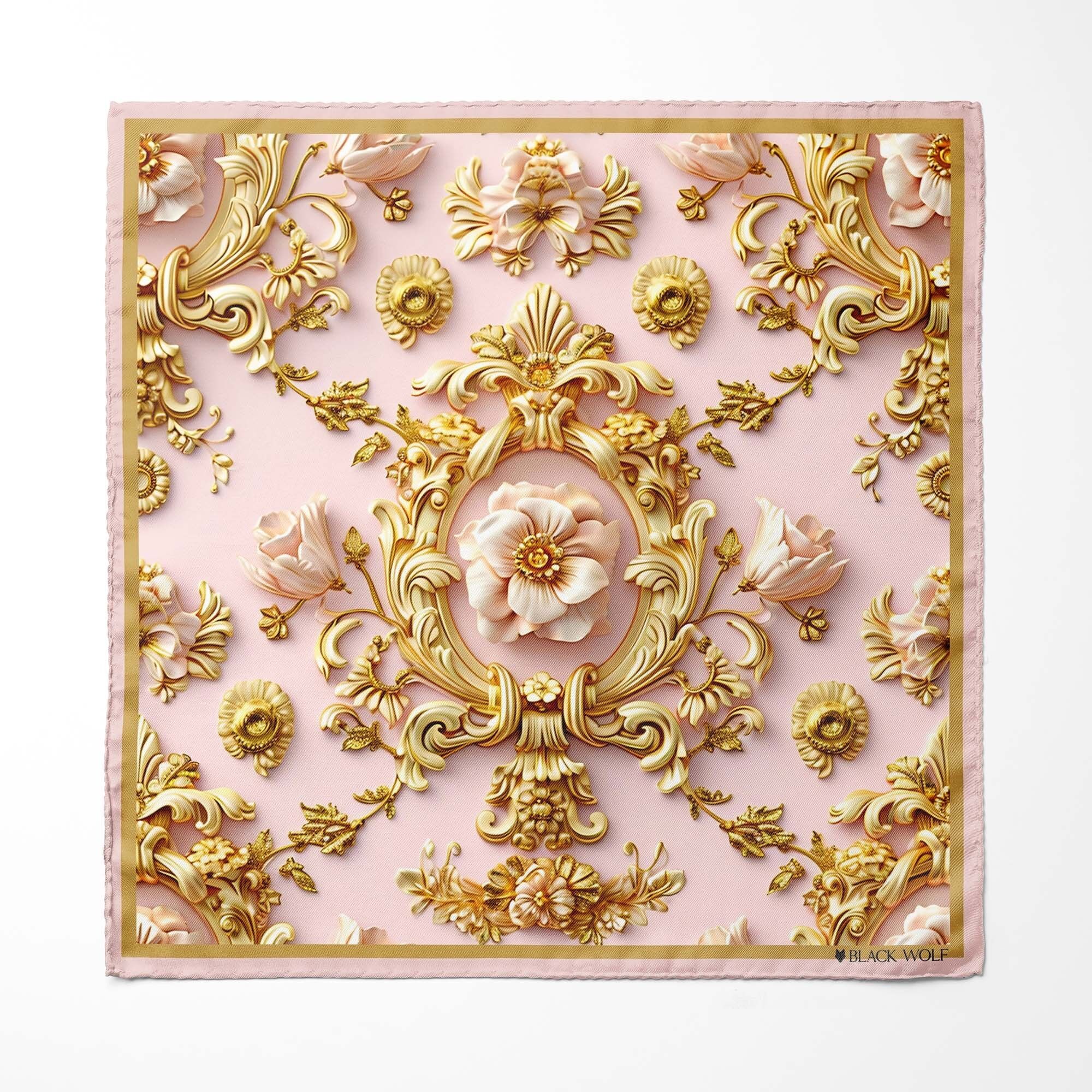 Einstecktuch aus Seide mit kunstvollem Muster