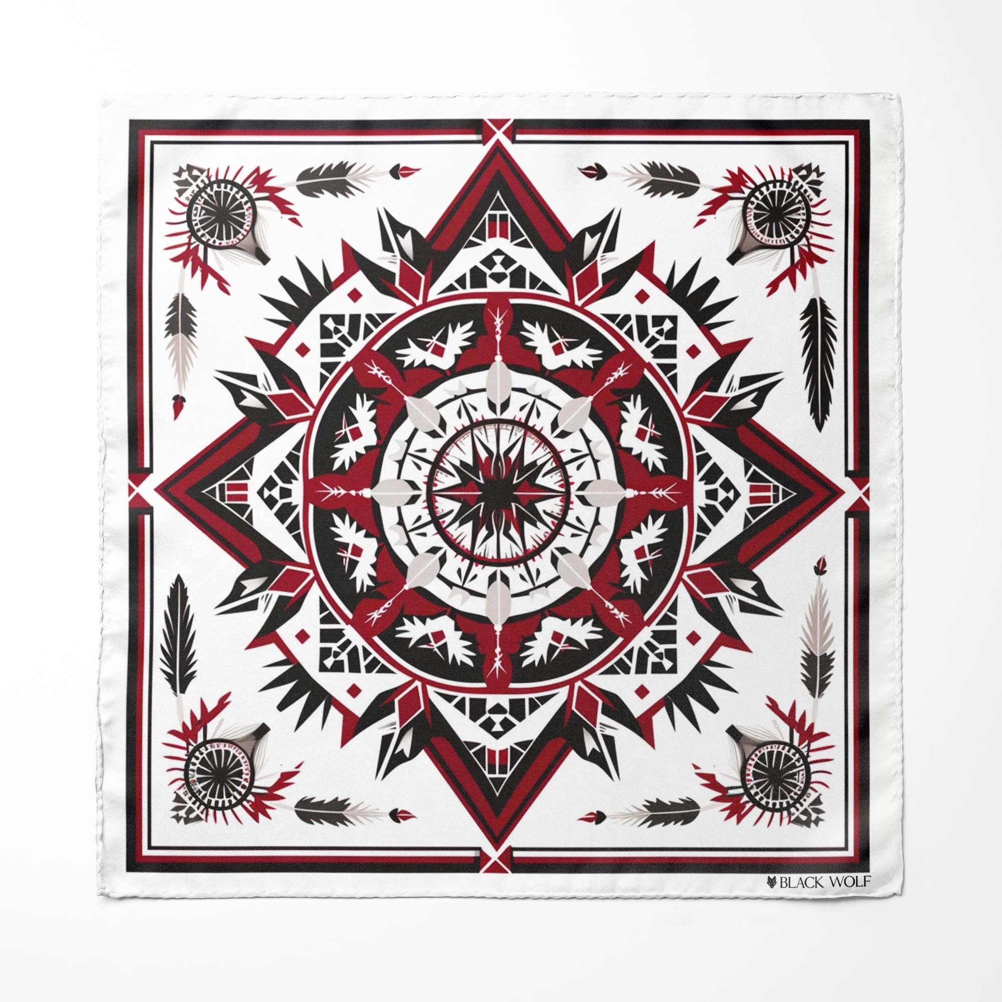 ROTES EINSTECKTUCH AUS ALPANA-SEIDE