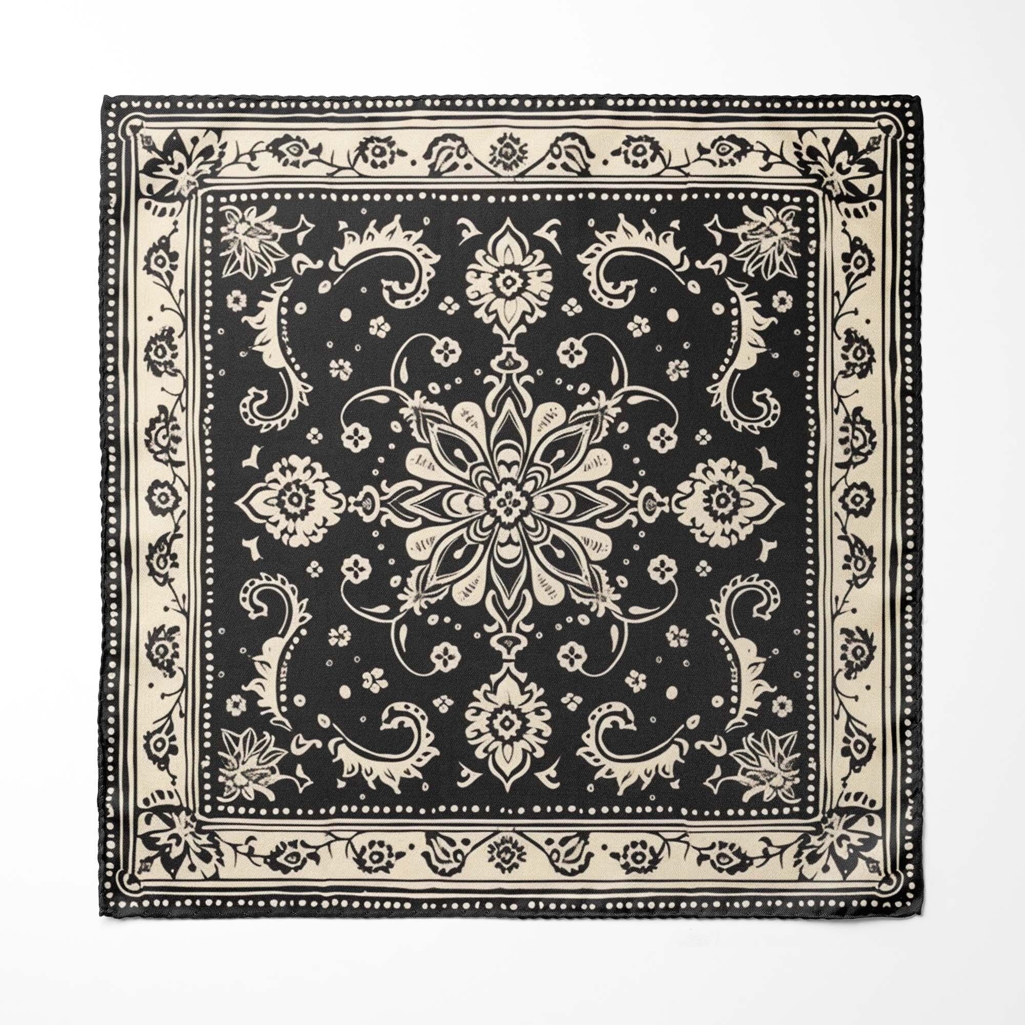 TRIBAL ART BANDANA EINSTECKTUCH AUS SEIDE