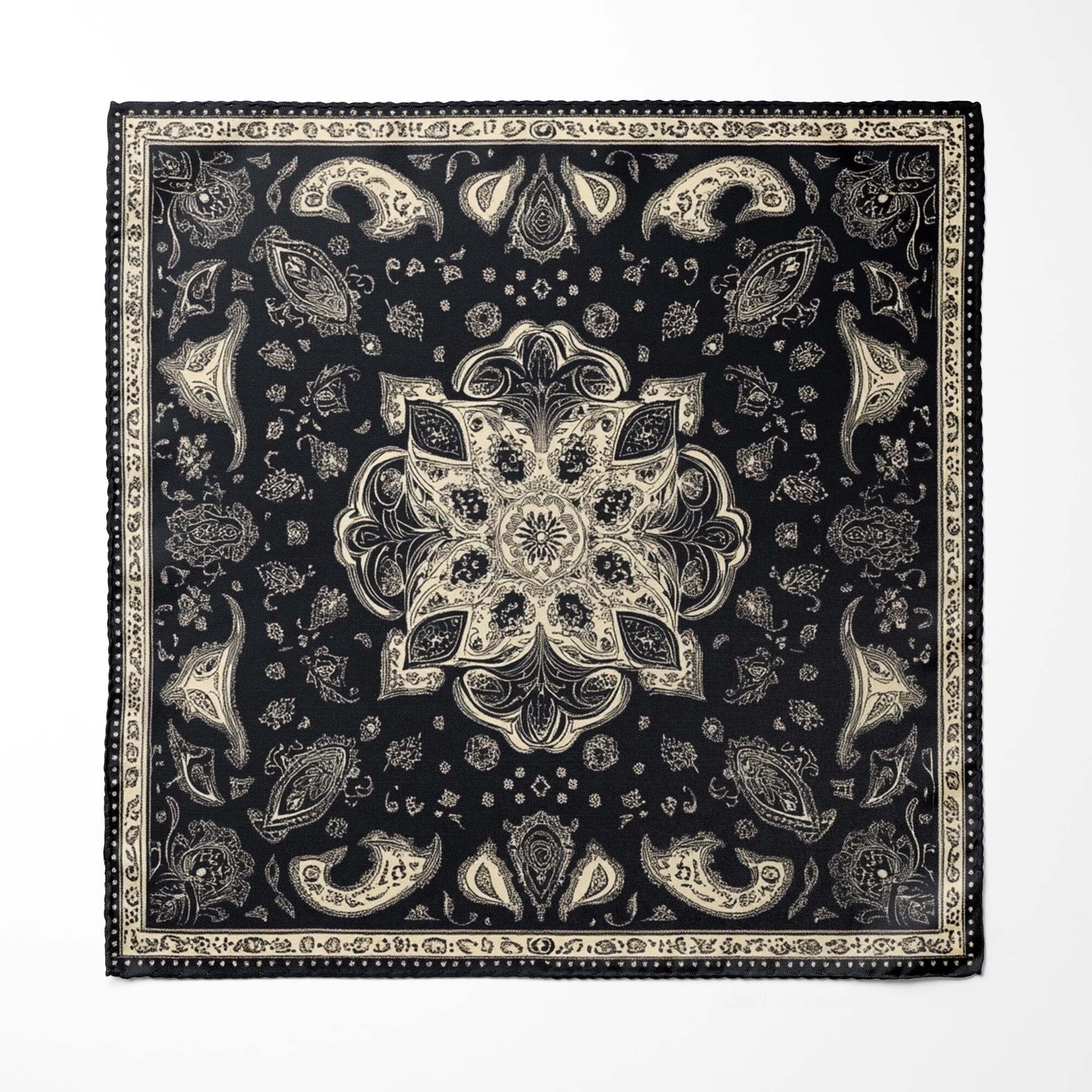 ABSTRACT CLASSIC BANDANA SILK POCKET SQUARE