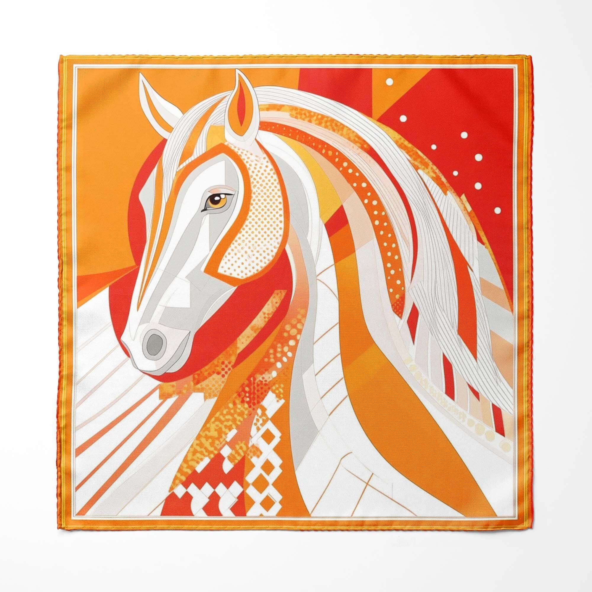 Einstecktuch aus Seide mit geometrischen und abstrakten Motiven