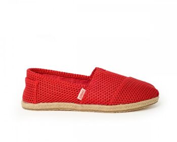 Espadrille tricot rouge 2