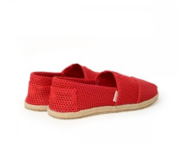 Espadrille tricot rouge 3