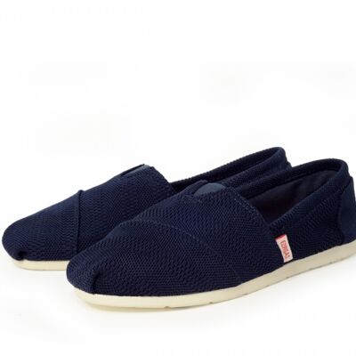 Blue boat mesh espadrille